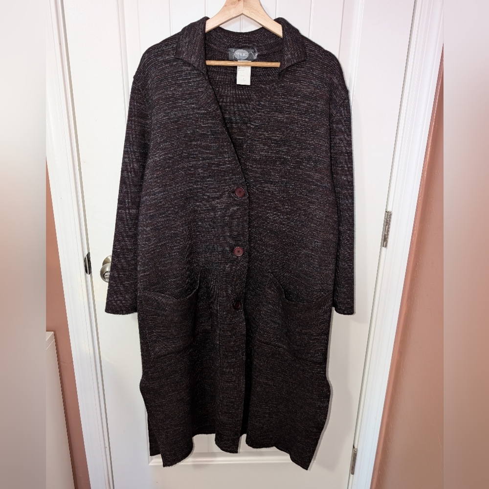 Vintage Magic Italian Merino Wool Blend Duster Cardigan Women's Large